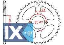 Γρανάζι JT Πίσω JTR257 40-41 Δόντια C50 (6V) (75-80) (12V) (80-82) (GLX) (91-98) HONDA 18O257.40