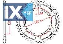 Γρανάζι JT Πίσω JTR260 40 Δόντια 18O260.40