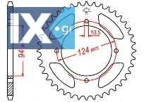 Γρανάζι JT Πίσω JTR282 34 Δόντια 18O282.34