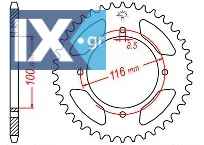 Γρανάζι JT Πίσω JTR461 54 Δόντια 18O461.54