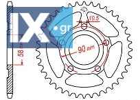 Γρανάζι JT Πίσω JTR604 44 Δόντια 18O604.44