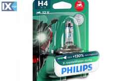 Λάμπα αλογόνου Philips X-tremeVision moto H4 12V 60/55W P43T S2 +130 12342xvbw