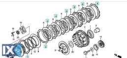 Σετ γνήσιοι δίσκοι συμπλέκτη (αμπραγιαζ) HONDA transalp 22201-MCB-610set