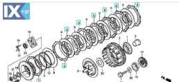 Σετ γνήσιοι δίσκοι συμπλέκτη (αμπραγιαζ) HONDA transalp 22201-MCB-610set