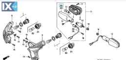 Βάση Φλας Δεξιά Γνήσια Honda για Varadero 1000, Transalp 650 33601-MCB-671