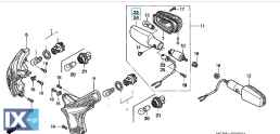 Βάση Φλας Δεξιά Γνήσια Honda για Varadero 1000, Transalp 650 33601-MCB-671