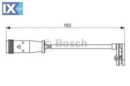 Προειδοπ. επαφή, φθορά υλικού τριβής των φρένων BOSCH 1987473037