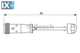 Προειδοπ. επαφή, φθορά υλικού τριβής των φρένων BOSCH 1987473038