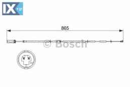 Προειδοπ. επαφή, φθορά υλικού τριβής των φρένων BOSCH 1987473519