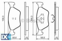 Σετ τακάκια, δισκόφρενα BOSCH 0986424200