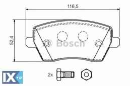 Σετ τακάκια, δισκόφρενα BOSCH 0986424795