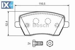 Σετ τακάκια, δισκόφρενα BOSCH 0986424795