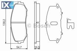 Σετ τακάκια, δισκόφρενα BOSCH 0986494241