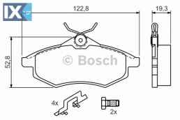 Σετ τακάκια, δισκόφρενα BOSCH 0986494262