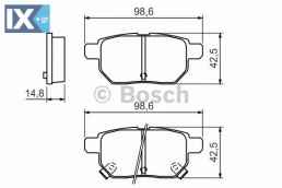 Σετ τακάκια, δισκόφρενα BOSCH 0986494328