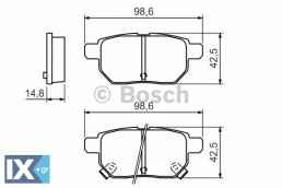 Σετ τακάκια, δισκόφρενα BOSCH 0986494328