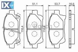 Σετ τακάκια, δισκόφρενα BOSCH 0986494333