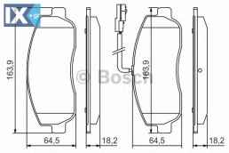 Σετ τακάκια, δισκόφρενα BOSCH 0986494498