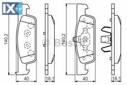 Σετ τακάκια, δισκόφρενα BOSCH 0986494661