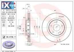 Δισκόπλακα BREMBO 09A73814