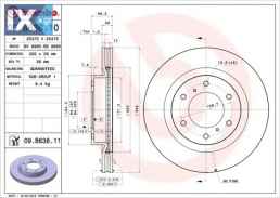 Δισκόπλακα BREMBO 09B63610