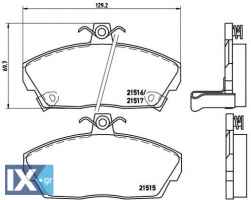 Σετ τακάκια, δισκόφρενα BREMBO P28020