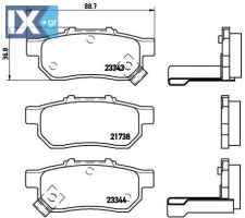 Σετ τακάκια, δισκόφρενα BREMBO P28025