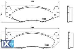 Σετ τακάκια, δισκόφρενα BREMBO P37001