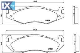 Σετ τακάκια, δισκόφρενα BREMBO P37001