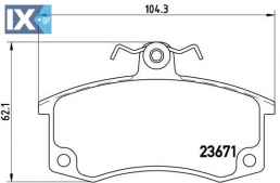 Σετ τακάκια, δισκόφρενα BREMBO P41004