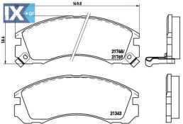 Σετ τακάκια, δισκόφρενα BREMBO P54017