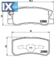 Σετ τακάκια, δισκόφρενα BREMBO P54031