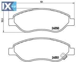 Σετ τακάκια, δισκόφρενα BREMBO P59053