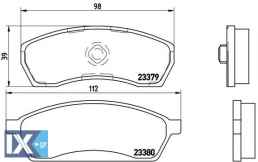 Σετ τακάκια, δισκόφρενα BREMBO P78008