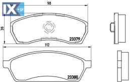 Σετ τακάκια, δισκόφρενα BREMBO P78008