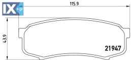 Σετ τακάκια, δισκόφρενα BREMBO P83024