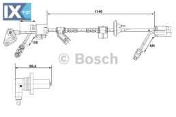 Αισθητήρας, στροφές τροχού BOSCH 0265001296