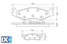 Σετ τακάκια, δισκόφρενα BOSCH 0986424273