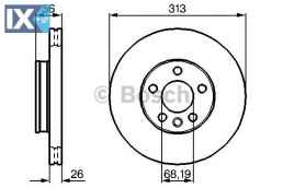 Δισκόπλακα BOSCH 0986478296