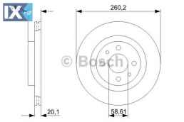 Δισκόπλακα BOSCH 0986479346