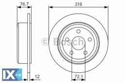 Δισκόπλακα BOSCH 0986479R08