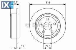 Δισκόπλακα BOSCH 0986479R08