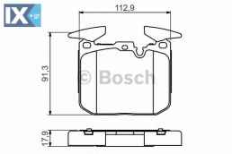 Σετ τακάκια, δισκόφρενα BOSCH 0986494701