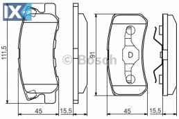 Σετ τακάκια, δισκόφρενα BOSCH 0986495172