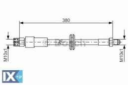 Ελαστικός σωλήνας φρένων BOSCH 1987476140