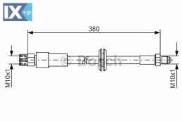 Ελαστικός σωλήνας φρένων BOSCH 1987476140