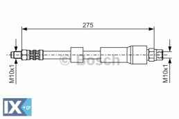 Ελαστικός σωλήνας φρένων BOSCH 1987476174