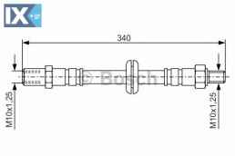 Ελαστικός σωλήνας φρένων BOSCH 1987476191