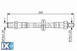 Ελαστικός σωλήνας φρένων BOSCH 1987476191