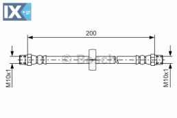 Ελαστικός σωλήνας φρένων BOSCH 1987476219